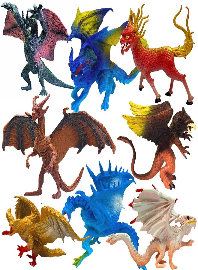 Mallexo مجموعة ألعاب ديناصورات تنانين طائرة واقعية من ماليكسو للأطفال من عمر 3 سنوات فما فوق | حجم كبير، 12 قطعة، ألعاب ديناصورات جذابة متعددة الألوان، هدية عيد ميلاد للأولاد والبنات، منتج تعليمي وديكور للأطفال (Dragon12) - Image 1